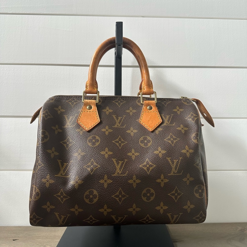 Authentic Vintage Louis Vuitton Monogram Speedy 25 with Lock & Key and Dust Bag